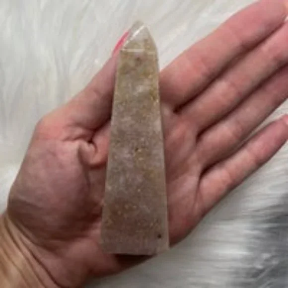 Druzy Pink Amethyst Obelisk - Picture 11 of 13